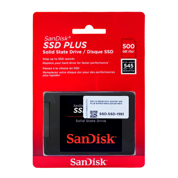 SSD 2.5 500GB SATA SANDISK SSD PLUS SDSSDA-500G-G28 545 MB/S Garantía 3 años