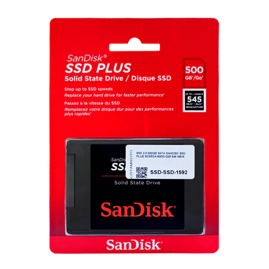 SSD 2.5 500GB SATA SANDISK SSD PLUS SDSSDA-500G-G28 545 MB/S Garantía 3 años