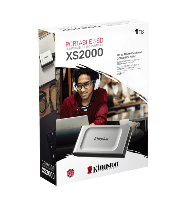 SSD USB 3.2 GEN2 TIPO C 1TB EXT. KINGSTON SXS2000/1000G 2000MB/s Garantia 3 años