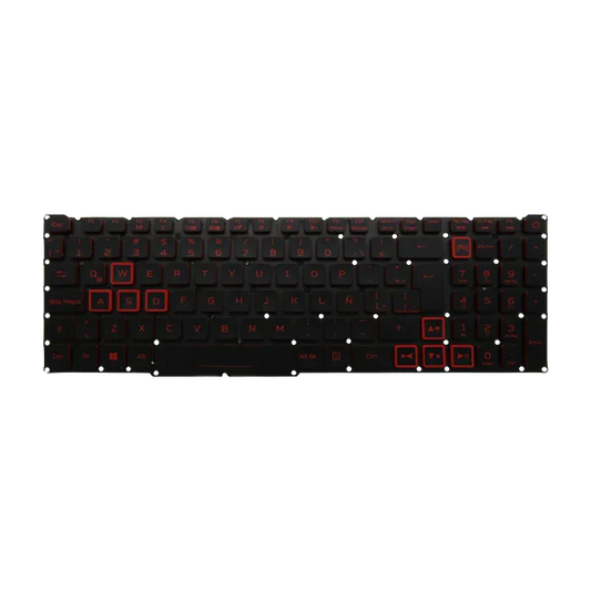 TECLADO ACER AN515-54 AN515-43 44 AN715-51 PH317-52 53 i5-9 SIN MARCO BACKLIGTH NEGRO-ROJO ESPAÑOL Garantía 6 Meses