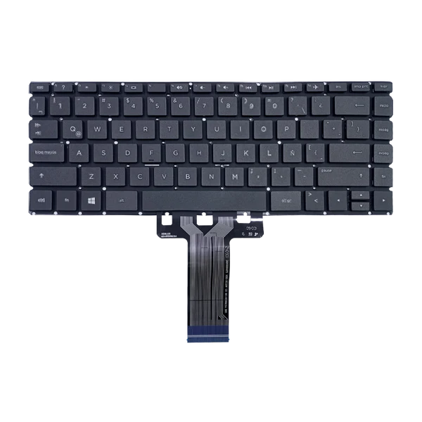 TECLADO HP 240-G6 G8 G9 14-CF 2B-097PR0004 i5-7 S/MARCO NEGRO ESPAÑOL ORG (Cable largo) Garantía 6 Meses