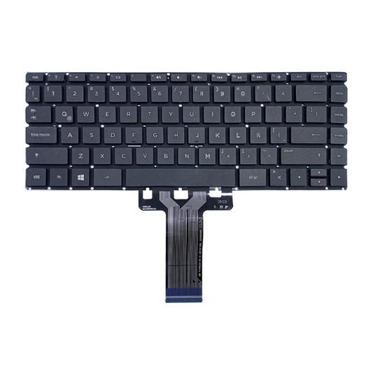 TECLADO HP 240-G6 G8 G9 14-CF 2B-097PR0004 i5-7 S/MARCO NEGRO ESPAÑOL ORG (Cable largo) Garantía 6 Meses