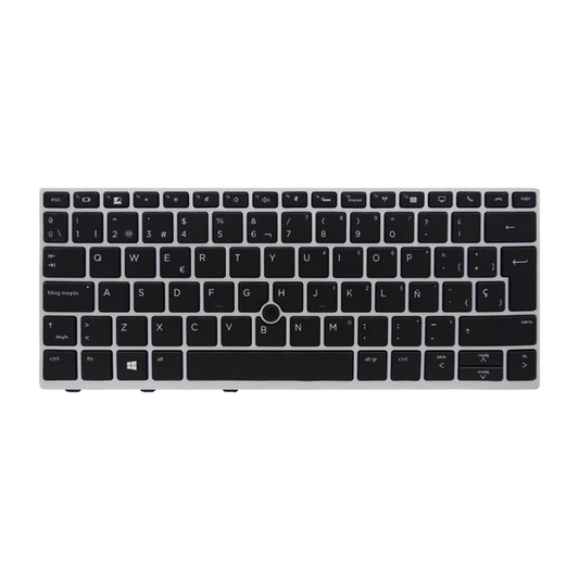 TECLADO HP 830 G5 G6 745-G5 L07666-001 i5-8 TRACKPOINT BACKLIGHT CON MARCO GRIS ESPAÑOL (ORG) Garantía 6 Meses