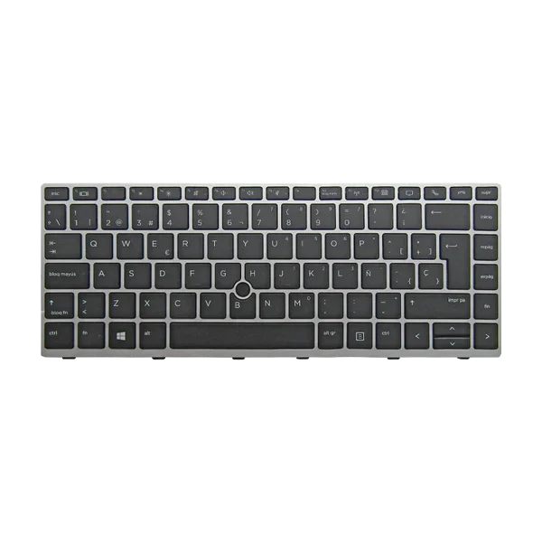 TECLADO HP 840 G5 G6 745-G5 L98013-001 i5-8 S/TRACKPOINT CON MARCO GRIS, NEGRO ESPAÑOL (GEN) Garantía 6 Meses