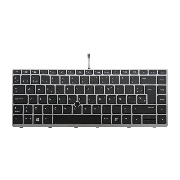 TECLADO HP 840 G5 G6 745-G5 L14377-001 i5-8 TRACKPOINT BACKLIGHT CON MARCO GRIS ESPAÑOL (OEM) Garantía 6 Meses