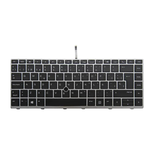 TECLADO HP 840 G5 G6 745-G5 L14377-001 i5-8 TRACKPOINT BACKLIGHT CON MARCO GRIS ESPAÑOL (OEM) Garantía 6 Meses