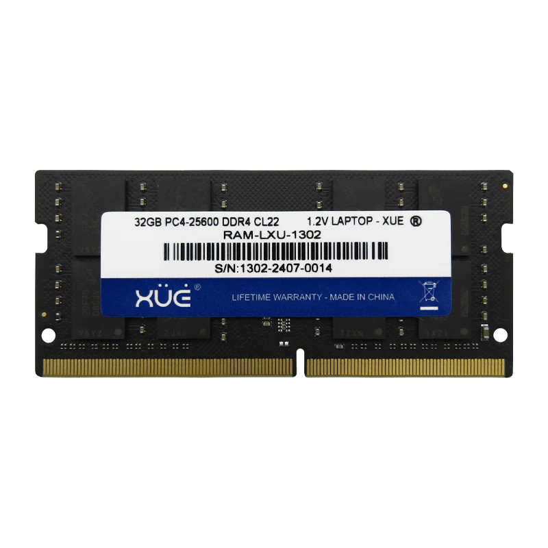 Memoria RAM 32GB para Laptop RAM DDR4 PC4-25600 3200MHZ CL22 1.2V Marca XUE®