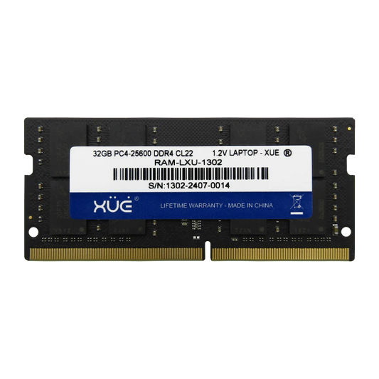 Memoria RAM 32GB para Laptop RAM DDR4 PC4-25600 3200MHZ CL22 1.2V Marca XUE®