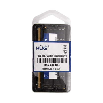 Memoria RAM 16GB para Laptop DDR5 PC5-44800 5600MHZ CL46 1.1V Marca XUE®
