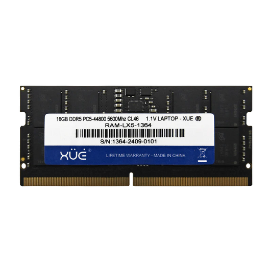 Memoria RAM 16GB para Laptop DDR5 PC5-44800 5600MHZ CL46 1.1V Marca XUE®