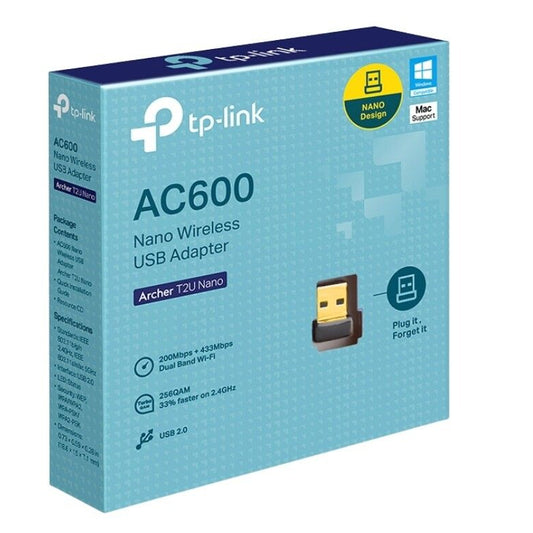 Adaptador inalámbrico de red TP LINK Archer T2U Nano Ac600 Wifi