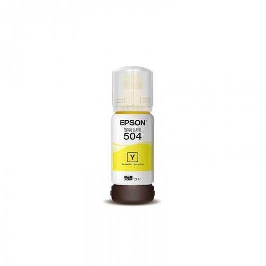 Botella De Tinta Epson T504 Amarillo Original