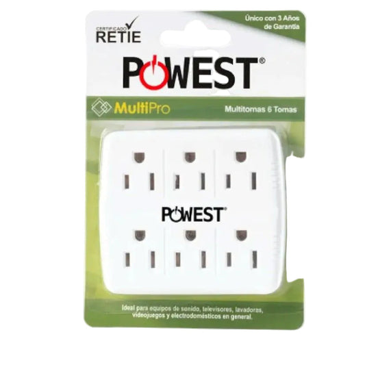 Multitoma POWEST 6 puertos 1800W