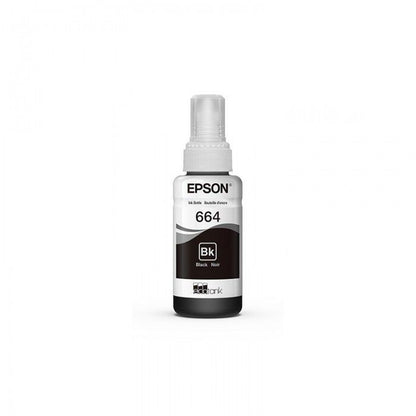 Botella De Tinta Epson T664 Negro Original