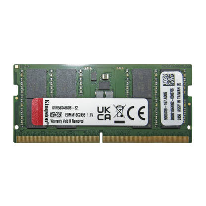 Memoria RAM 32GB para Laptop DDR5 PC5-44800 5600MHZ CL46 1.1V KVR56S46BD8-32 Marca Kingston